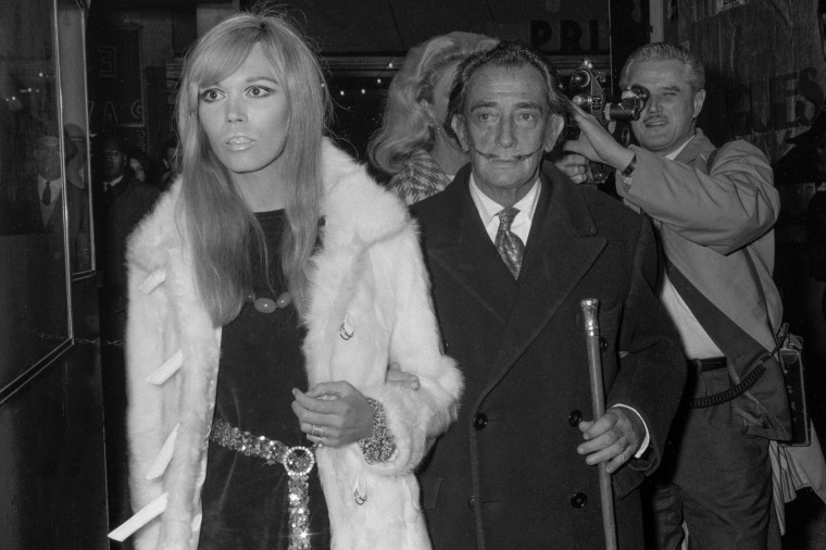 Salvador Dali and Amanda Lear.