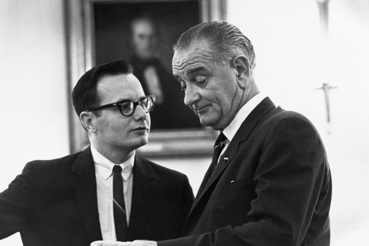 Presidente Johnson com Bill Myers