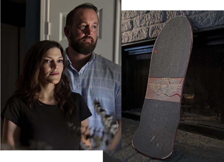 Jessica and Stephen Holt's son is still an avid skateboarder.