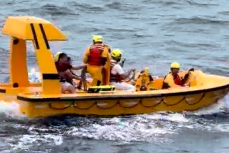 In a statement, Disney said the crew aboard the Disney Dream "swiftly rescued two guests from the water."