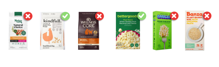 A graphic showing various food brands