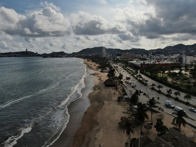 La playa de Acapulco, en México, el 18 de junio de 2025.