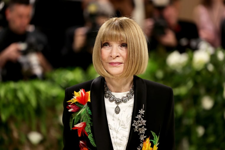 Anna Wintour attends The 2024 Met Gala Celebrating "Sleeping Beauties: Reawakening Fashion" at The Metropolitan Museum of Art on May 06, 2024 in New York City.