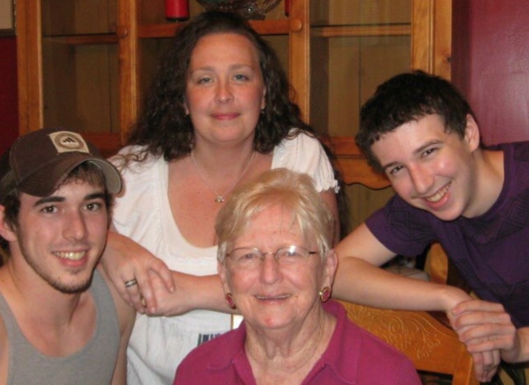 Chad Austin with his cousin, Crystal Floyd, their grandmother and his younger brother, Michael.