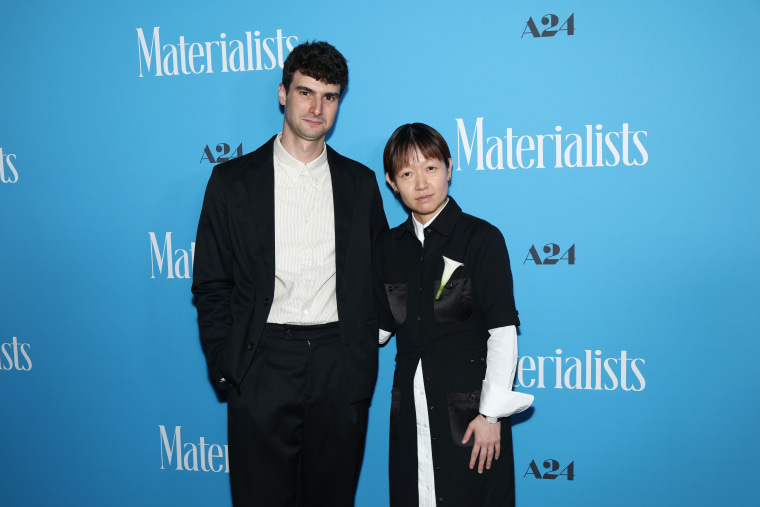 Justin Kuritzkes i Celine Song w "Materialiści" Premiera 7 czerwca 2025 r. W Nowym Jorku.