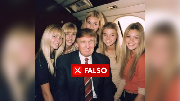 Foto falsa difundida en redes sociales.