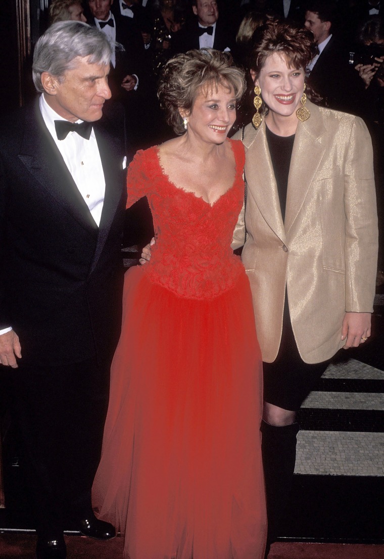 John Warner, Barbara Walters e sua filha Jacqueline Guber em 1992.