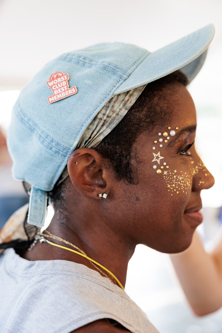 Michelle Anderson-Benjamin, 41, spends time at the Breastival Beauty Bar.