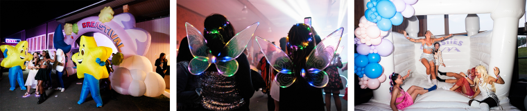 Scenes from 2025's Breastival with the theme of dreamland. 