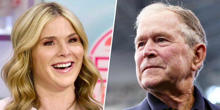 Jenna Bush Hager and George W. Bush.