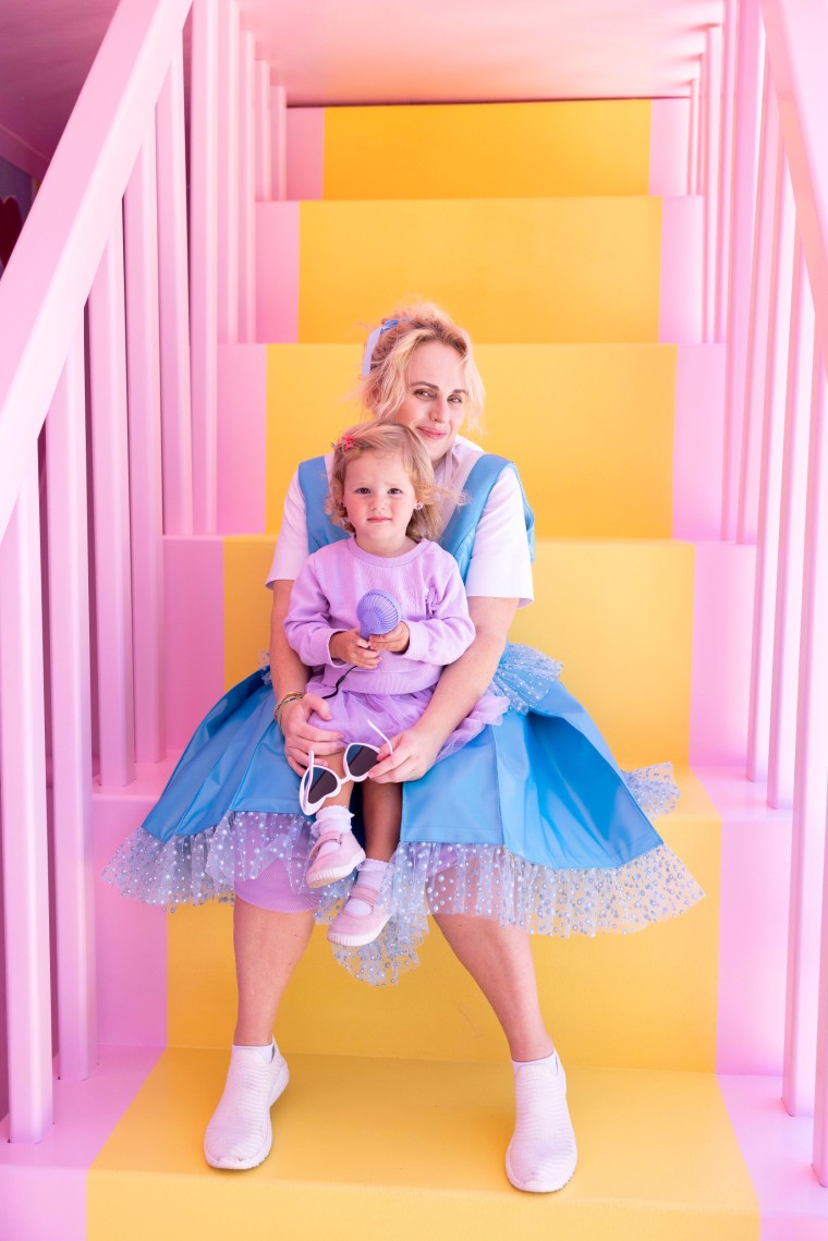 Rebel Wilson and Royce Lillian Wilson visit Polly Pocket's Airbnb in Littleton on September 04, 2024 in Littleton, Massachusetts.