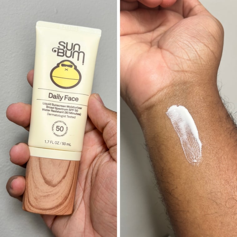 This Sun Bum sunscreen has the texture of a lotion and moisturizes the skin while protecting you from the sun.