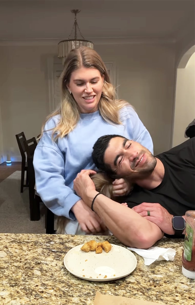 Hannah and Daniel Cases piled on the hugs after their daughter Georgia busted them for "accidentally" talking about her behind her back.