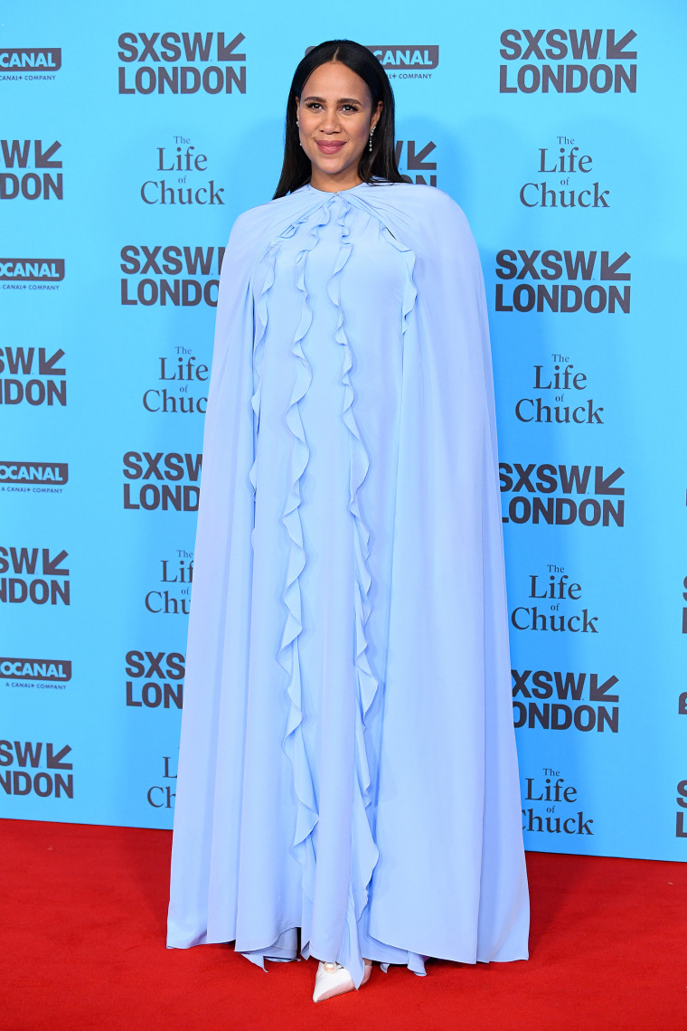 Zawe Ashton attends the "Life Of Chuck" World Premiere and Closing Night Gala during SXSW London 2025 at the Barbican Centre.