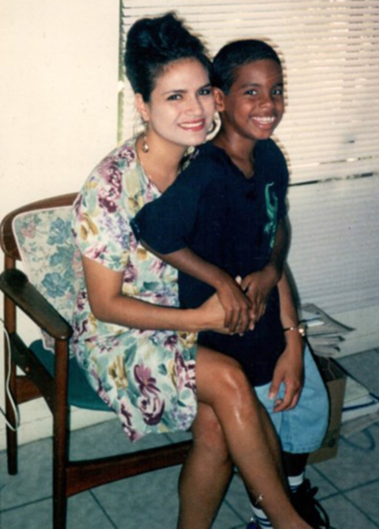 IMage: Rose Johnson and her son, Ryan Smith, in 1994.
