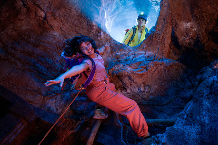 Dora played by Samantha Lorainne and Diego played by Jacob Rodriguez in "Dora and the Search for Sol Dorado."