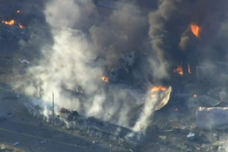 fireworks facility smoke fire