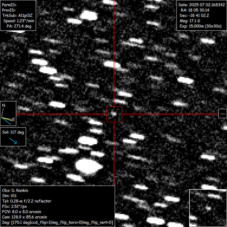 Interstellar comet 3I/ATLAS.