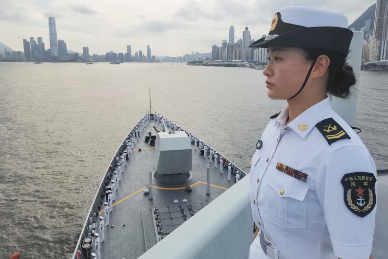 Naval Fleet Led By Shandong Aircraft Carrier Visits Hong Kong