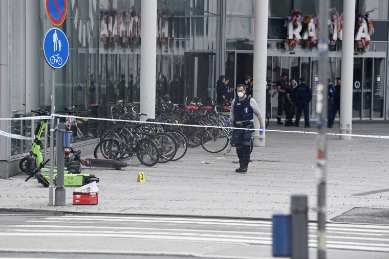 Several people were stabbed and wounded on Thursday near a shopping centre in the Finnish city of Tampere and the suspect has been arrested, police said.
