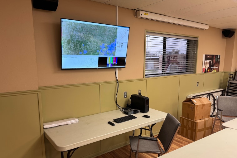 Interior of the Comfort Volunteer Fire Department headquarters.