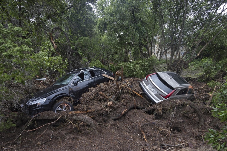 Widespread damage is visible in and around Kerrville, Texas, on July 6, 2025, following a deadly flash flood that causes the Guadalupe River to rise 26 feet in less than an hour early Friday morning.