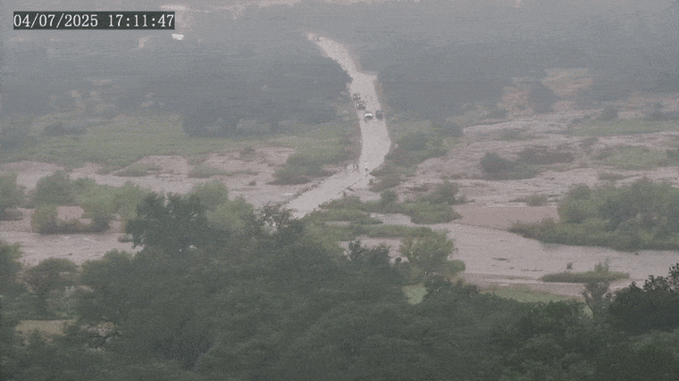 A timelapse video of the Guadalupe River flooding after a Texas storm.
