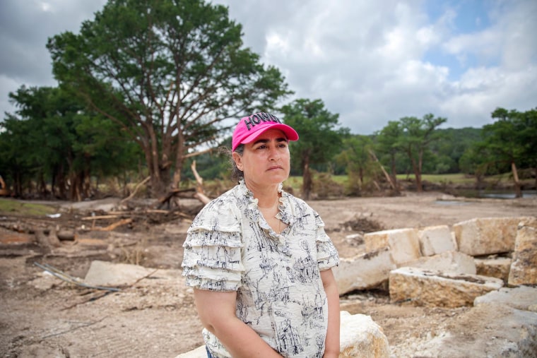 Lorena Guillén stands where her RV Park used to be.