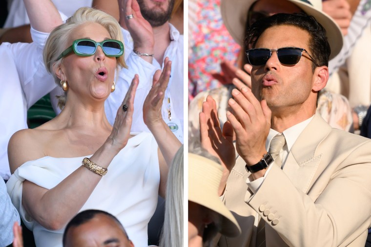 Hannah Waddingham and Rami Malek on day 12.