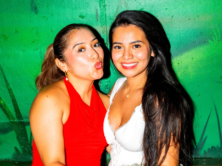 Amy Guaman-Dumancela, 25, and her cousin, Camilly Dumancela, 22, astatine nan watch statement for nan “Love Island USA” astatine Cobblestone Pub & Biergarten.