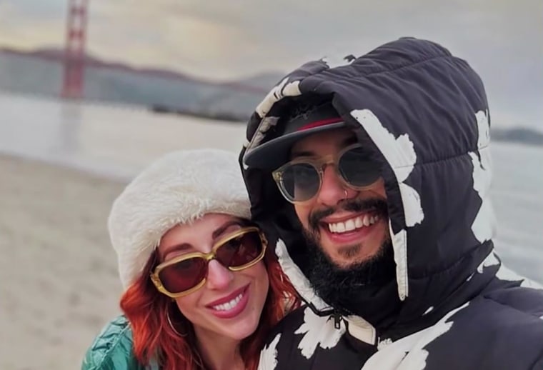 Rachel Leidig and her husband, Guilherme Lemes Cardoso E Silva.