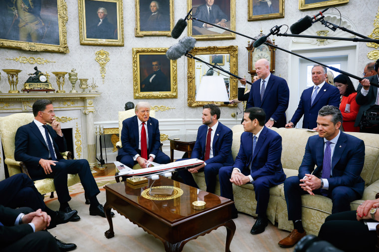 President Trump Meets With NATO Secretary General Rutte At The White House