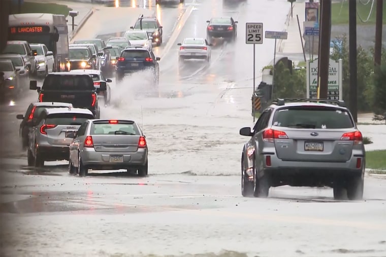 Flooding successful Lancaster county, Pa., connected Monday.