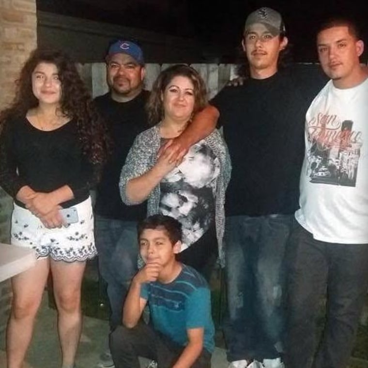 Abel Orozco and his family in Chicago.