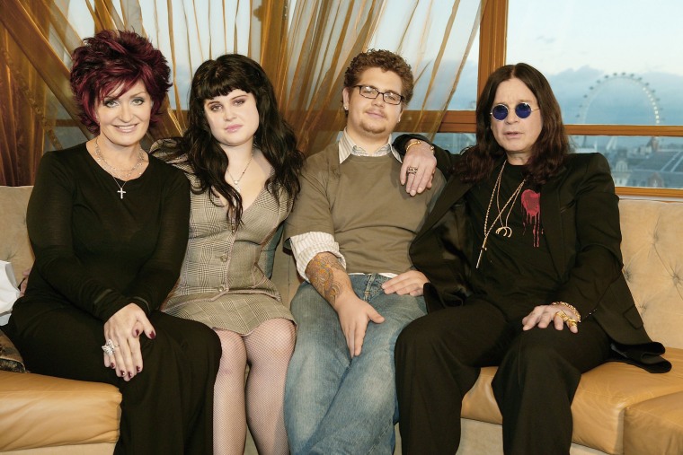 The Osbournes Guest Present On MTV TRL Sharon Osbourne, Kelly Osbourne, Jack Osbourne and Ozzy Osbourne