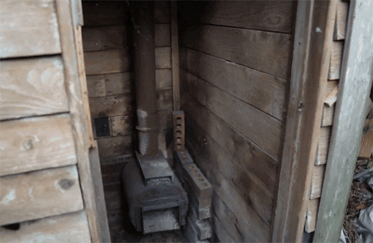 Ron Bloomingkemper returned in 2023 to the Houston home where Savala had lived and recorded images of the remains of the backyard sauna.