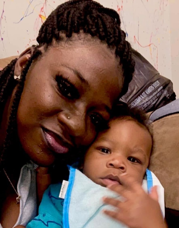 Ke'Terrious Starkes Jr. with his aunt Brittney Debruce.