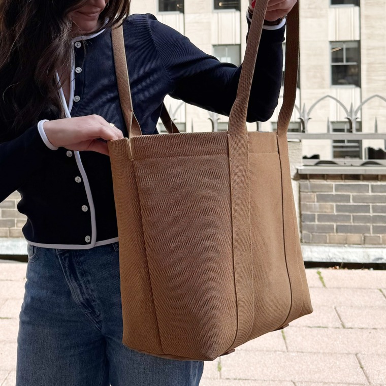 Senior partnerships editor Francesca Cocchi Zabloudil with Rothy's The Essential Tote.