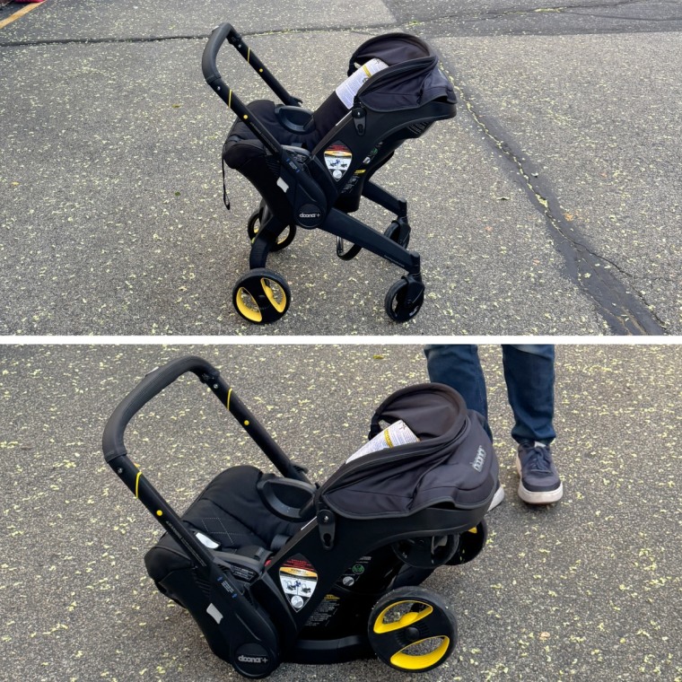 The Doona becomes both a stroller and carseat, for multi-purpose use.