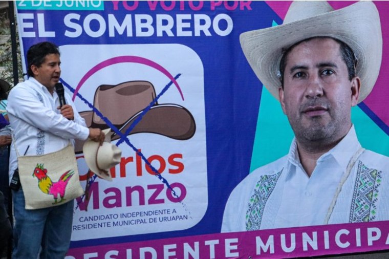 Manzó ganó con 95,000 votos la presidencia municipal de Uruapan, Michoacán, un estado en el que han sido asesinados seis alcaldes en los últimos cuatro años.