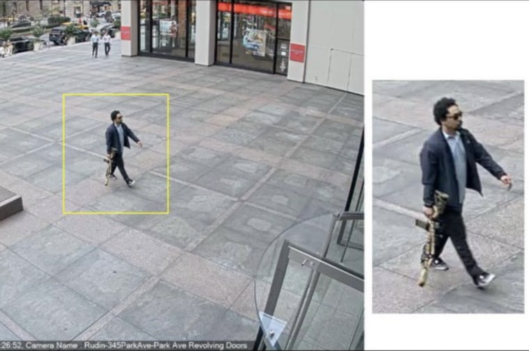 Imagen del sospechoso que buscan las autoridades por un tiroteo en el centro de Manhattan, Nueva York, el 28 de julio de 2025.
