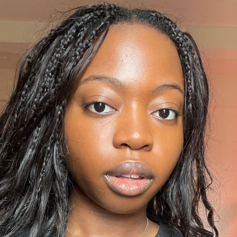 Woman after applying Lancome primer