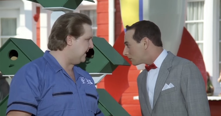 Mark Holton and Paul Reubens/Pee-wee Herman in "Pee-wee's Big Adventure."