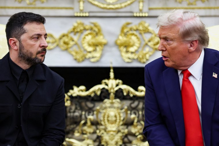 U.S. President Trump meets with Ukrainian President Zelenskiy and European leaders, in Washington, D.C.