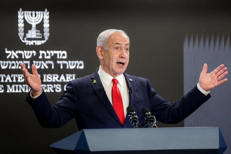 Imagen: el primer ministro israelí Benjamin Netanyahu dio una reunión de noticias en Jerusalén.