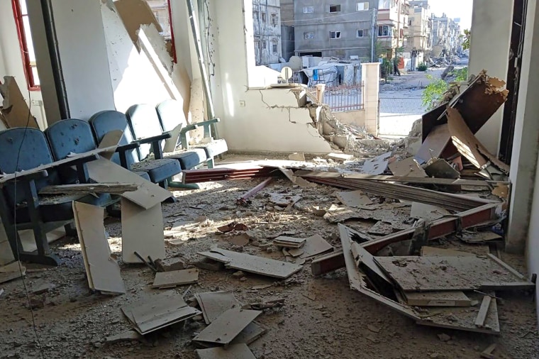 The Palestine Red Crescent Society released pictures of the aftermath of the attack on it's headquarters in Khan Younis. 