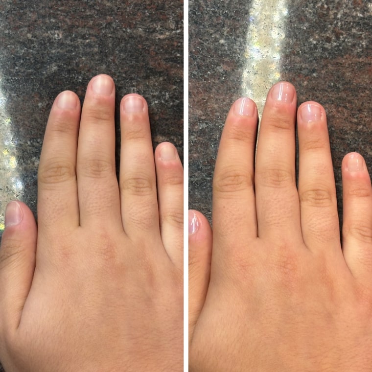 This polish is quick and easy to use and makes my dry, brittle nails look manicured in less than 10 minutes.