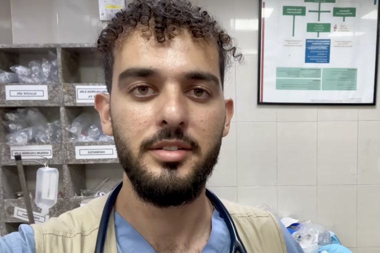 American doctors describe dire conditions at a Khan Younis hospital in Gaza Dr. Ahmed Farhat inside Nasser Medical Complex in Khan Younis.