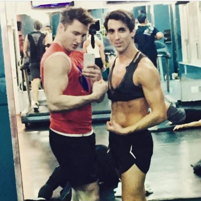 Jacob with friend, Marti G. Cumming.