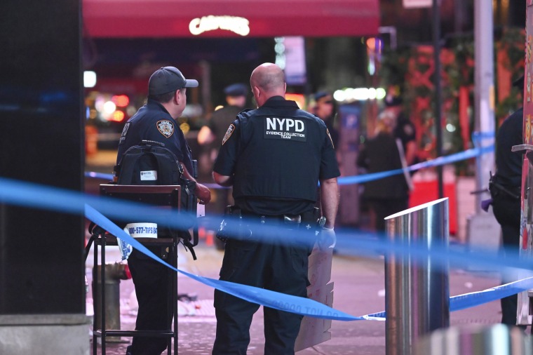 Police in Times Square.